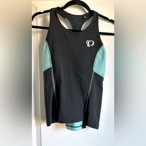 Pearl Izumi Cycling Jersey Tank Top w/ Pocket | Size: M | Color: Black/Teal Blue